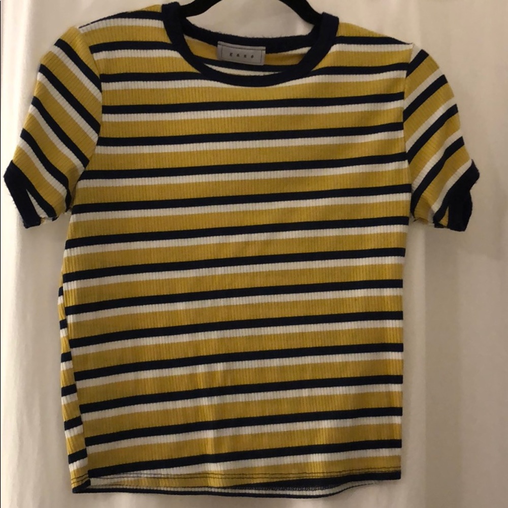 multi-color fitted striped tee